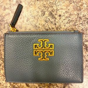 Tory Burch Britten Zip Card Case Excellent used Condition